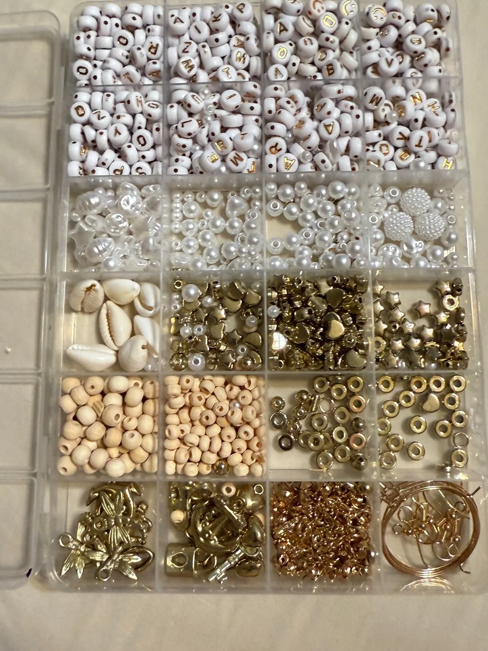 Matte seed beads, 24 count, frosted 3 mm small & letters, hearts, stars and more